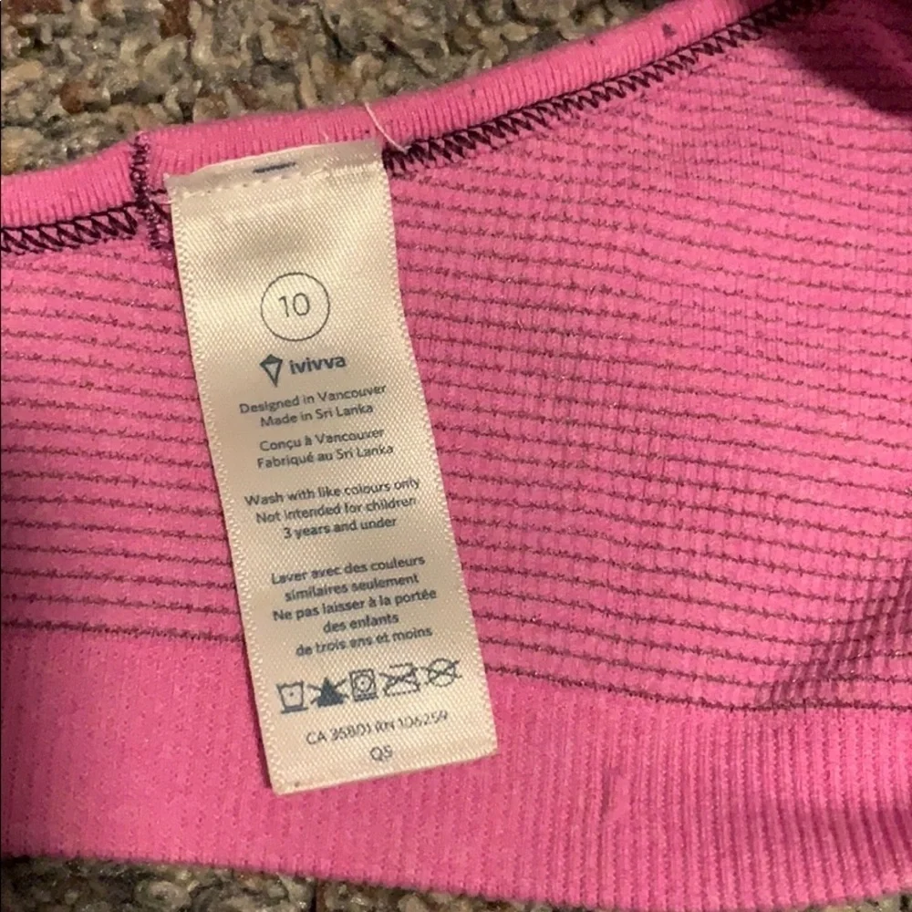Ivivva Lululemon Racerback Sports Pink Bra